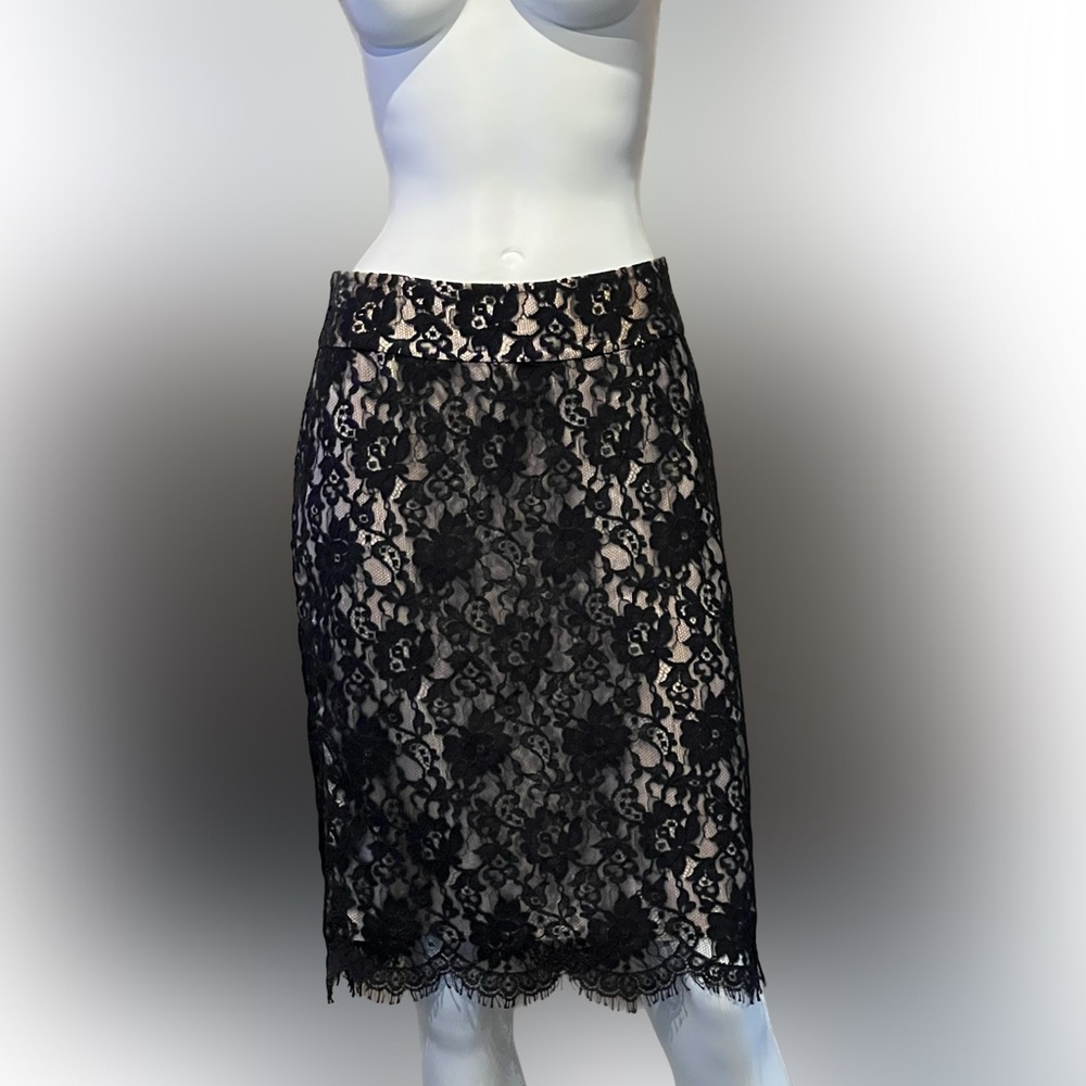 Vintage Banana Republic Black Lace Skirt Size 4